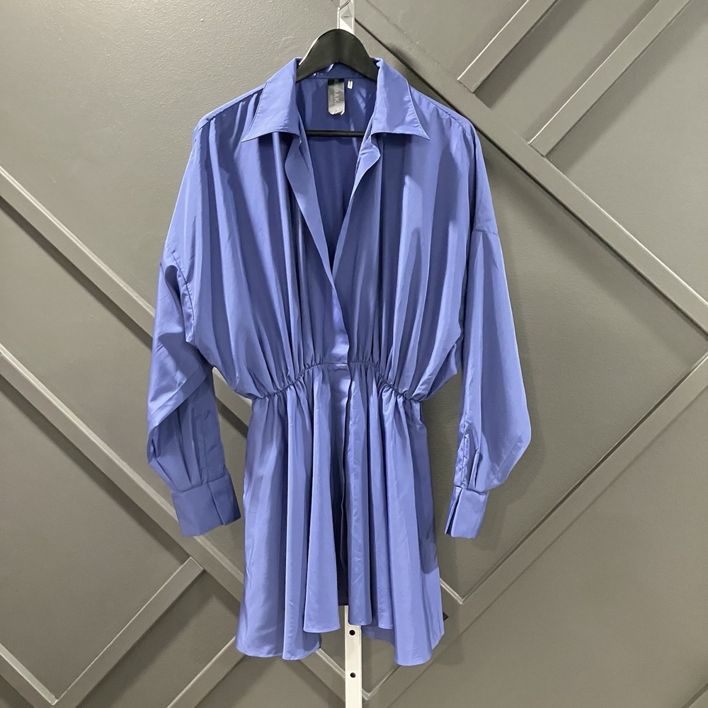 Norma Kamali Lightweight Wrap Jacket Periwinkle Blue Womens Size XS